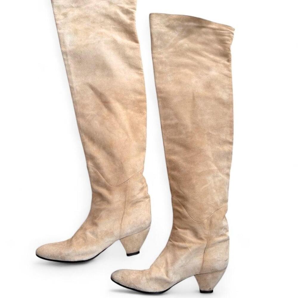 Vintage Italian Suede Over the Knee Boots